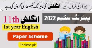 11th Class English Pairing Scheme check here