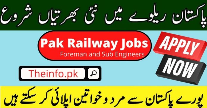 Foreman and Sub Engineers Pakistan Railways Jobs