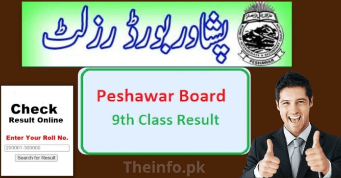 BISE Peshawar online Result 2022 9th Class by roll number