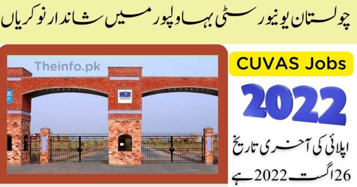 CUVAS Jobs In Bahawalpur 2022 apply now