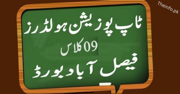 BISE Faisalabad Top Position Holders 9Th Class check online by name
