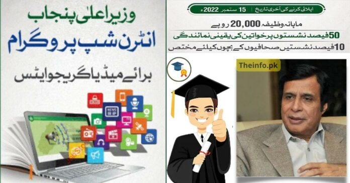 cm punjab media graduate internship program apply online