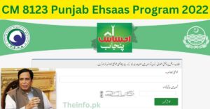 CM 8123 Punjab Ehsaas Program 2022 Apply Online here