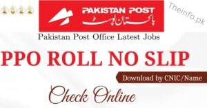 Pakistan Post Office Jobs Roll No Slip Test Date schedule