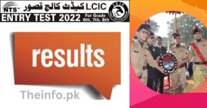 LCIC Cadet College Kasur Merit List PDF 2022