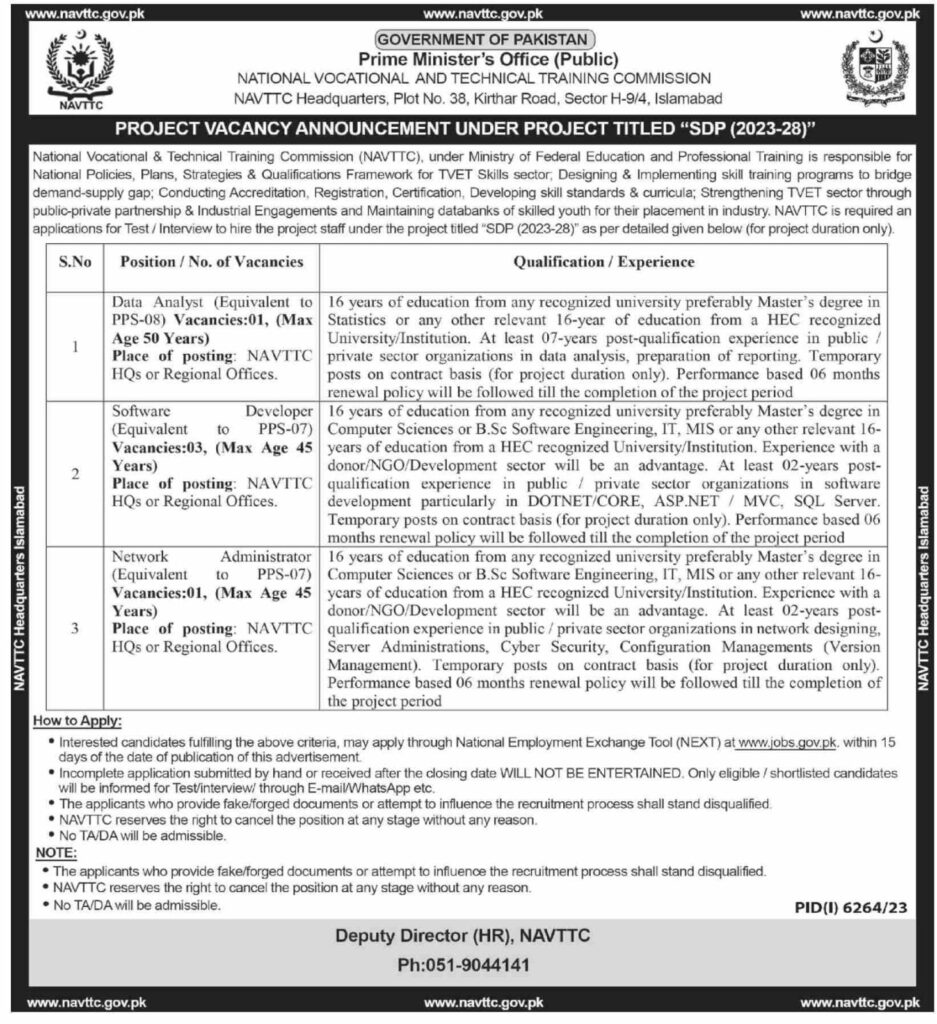 navttc jobs application form