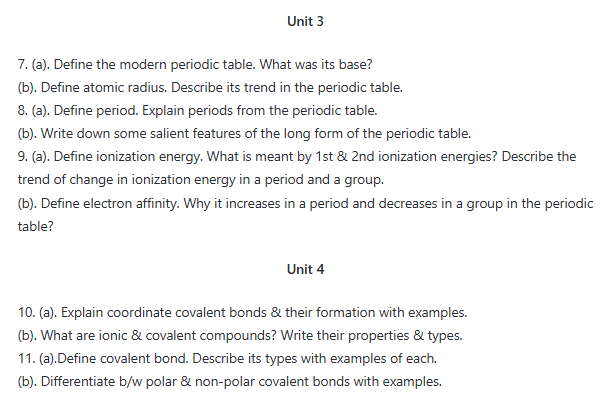 9th Class Chemistry Guess Paper 2025